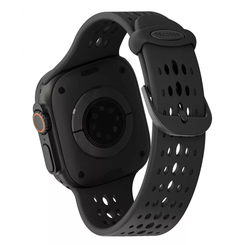 Decoded Silicone Ares O Band - Silikoninis dirželis, skirtas Apple Watch 44/46/49 mm (juodas)