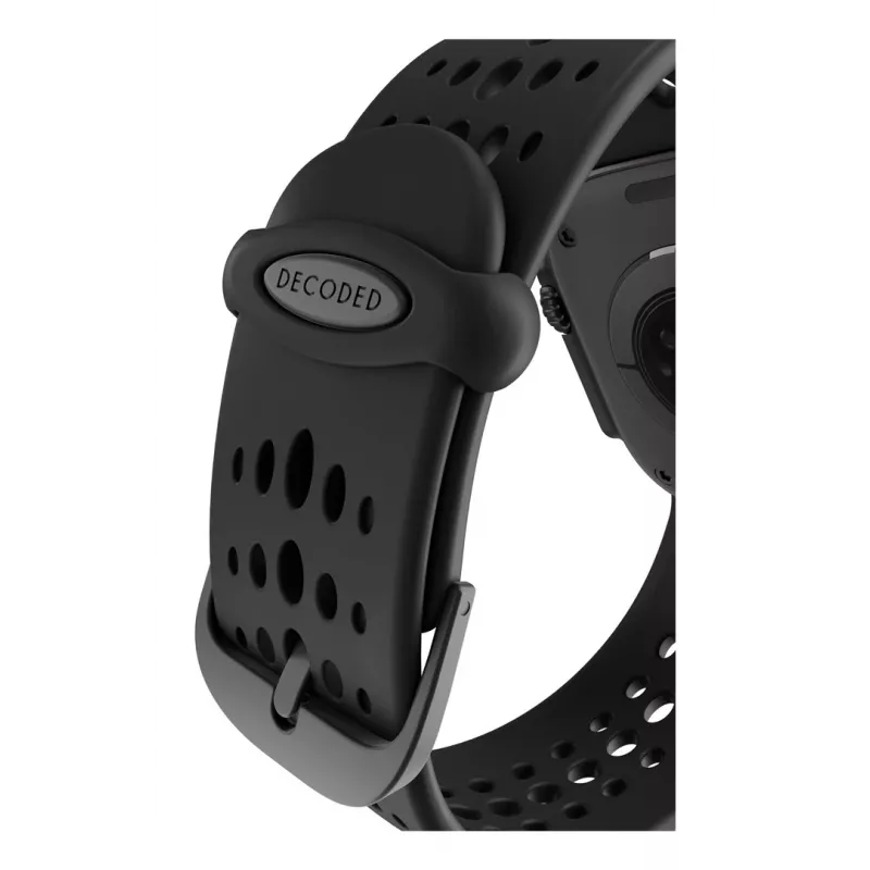 Decoded Silicone Ares O Band - Silikoninis dirželis, skirtas Apple Watch 44/46/49 mm (juodas)