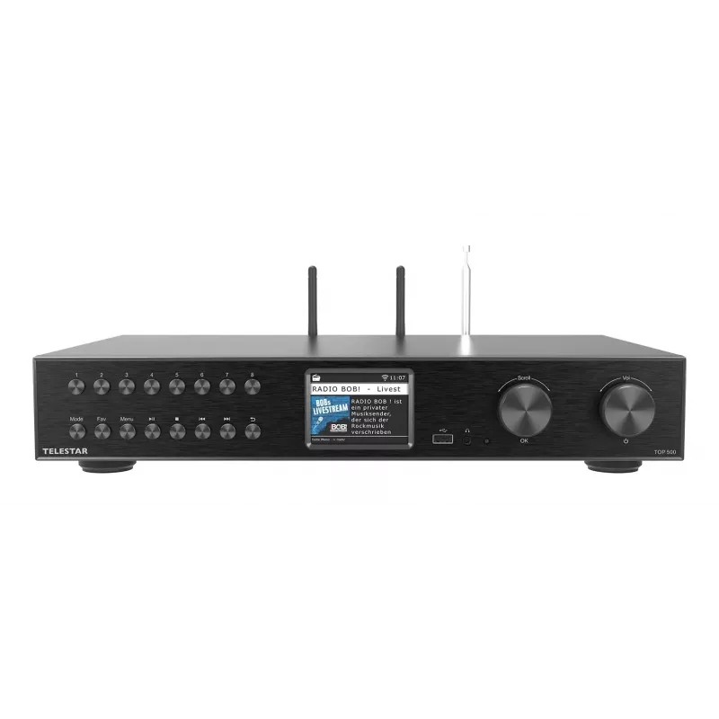 Telestar TOP 500 Juodas Daugiafunkcis Radijo Imtuvas HiFi Modulis (5700500)