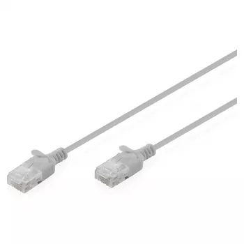 CAT 6 U-UTP plonas jungiamasis kabelis, 0,3 m, pilkas