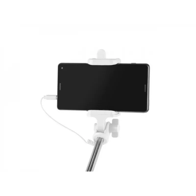 Selfie lazdelė Monopod laidinė balta