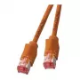 EFB RJ45 jungiamasis kabelis Cat.6A S/FTP LSZH Draka UC900 TM21 oranžinis 0,25m