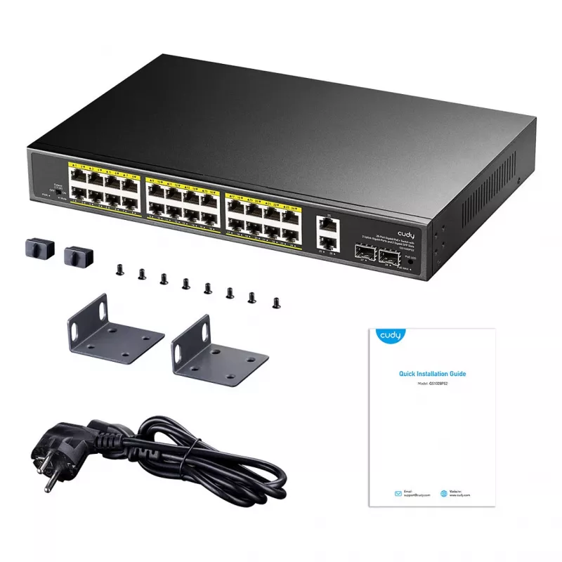 Cudy GS1026PS2 24+2P PoE+ SFP jungiklis