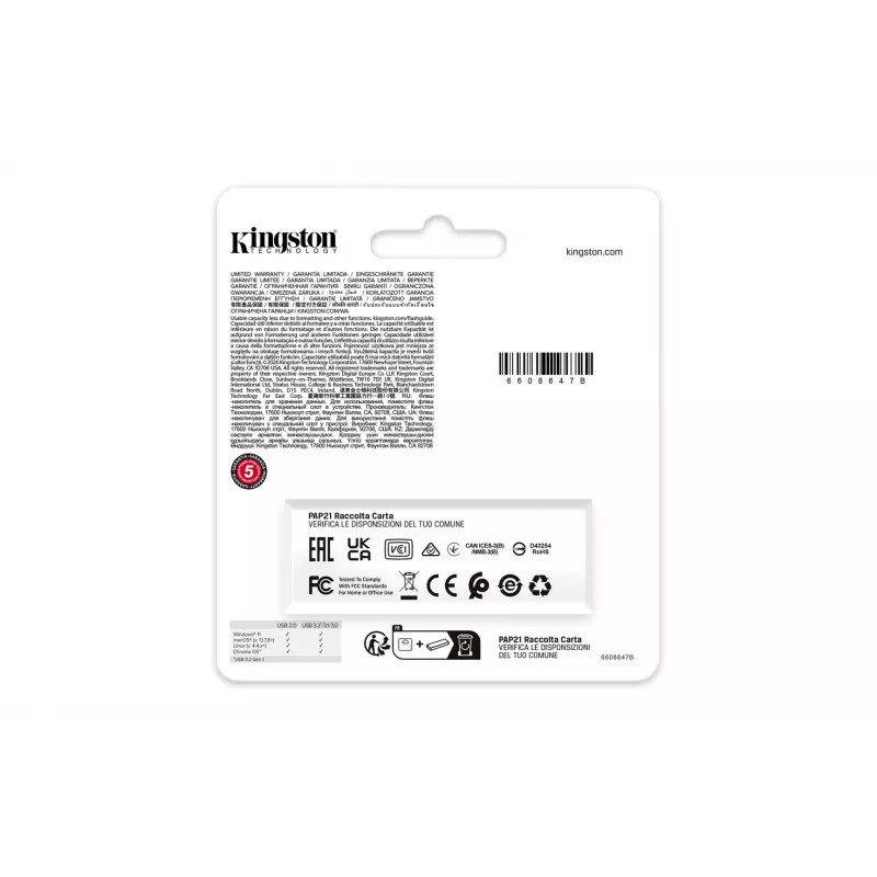 Kingston DataTraveler Exodia 128GB USB 3.2 Gen 1 atmintukas juodas/mėlynas