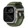 NOMAD Rocky Point Band – dirželis, skirtas Apple Watch 46 mm / 49 mm, su FKM ir titanu (miško spalva, natūrali aparatūra)