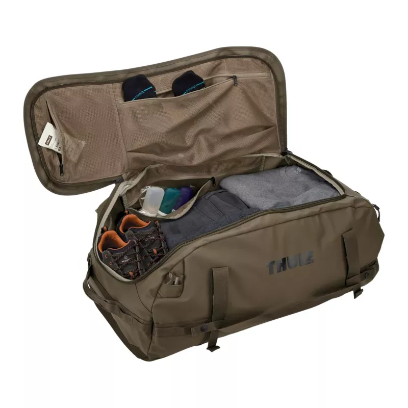 Thule Chasm 90L kelioninis krepšys-duffel giliai chaki spalvos