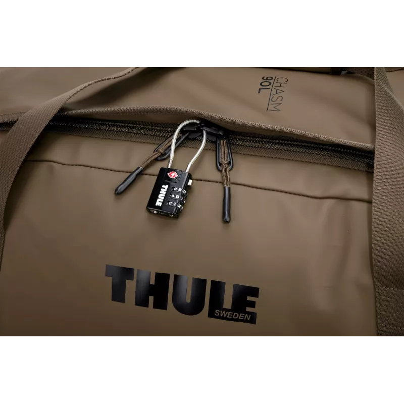 Thule Chasm 90L kelioninis krepšys-duffel giliai chaki spalvos