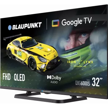 Blaupunkt QLED televizorius | 32QBG6000S | 32 colių | Smart TV | Google TV | Juoda