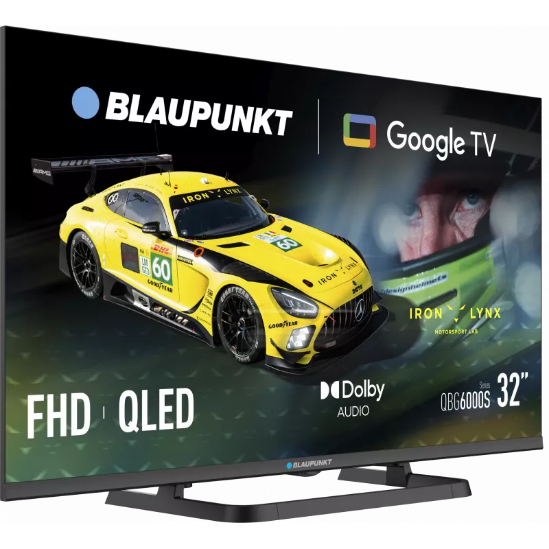Blaupunkt QLED televizorius | 32QBG6000S | 32 colių | Smart TV | Google TV | Juoda