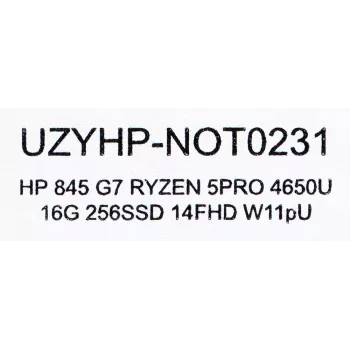 HP EliteBook 845 G7 AMD RYZEN 5 PRO 4650U 16GB 256GB SSD 14 inch FHD Win11pro Naudotas US QWERTY