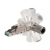 EFB Elektronik 88035P8.1 – RJ-45 kištukas, sidabrinis, cinkas, Cat6, 22/26