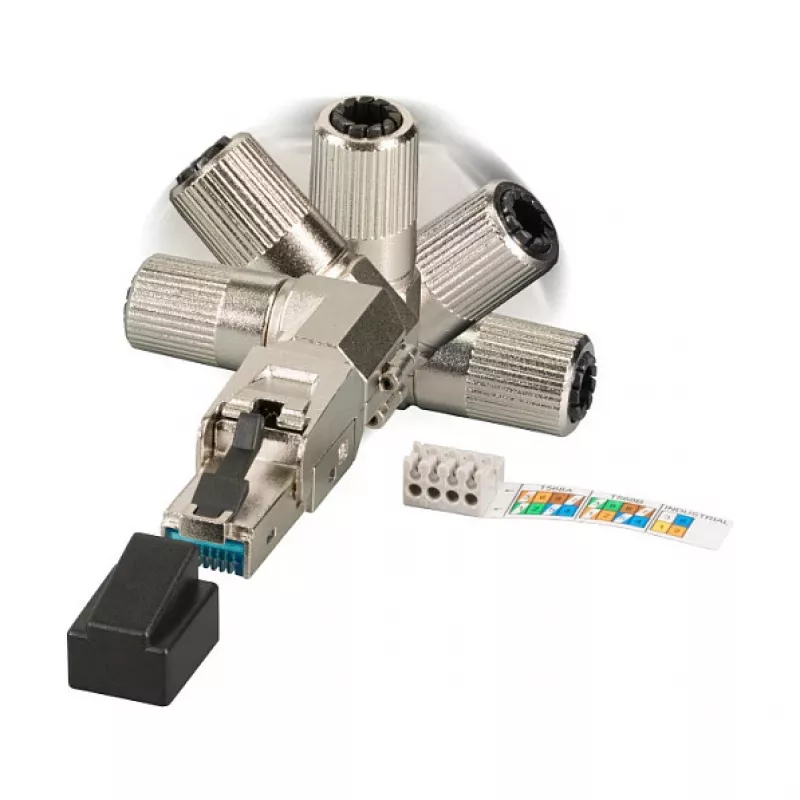 EFB Elektronik 88035P8.1 – RJ-45 kištukas, sidabrinis, cinkas, Cat6, 22/26