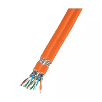 EFB-Elektronik Duplex LANCat.7 neapdorotas kabelis 1000 AWG23 S/FTP, 2x4P FRNC-B, CPR Dca, oranžinis, 100 m