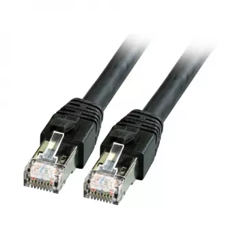 EFB-Elektronik RJ45 Patch kabelis Cat.8.1 S/FTP LSZH BC juodas 5m (K5528SW.5)