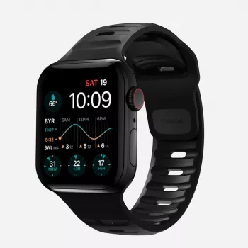 NOMAD Sport Band – dirželis Apple Watch 46mm/49mm su FKM (juodas)