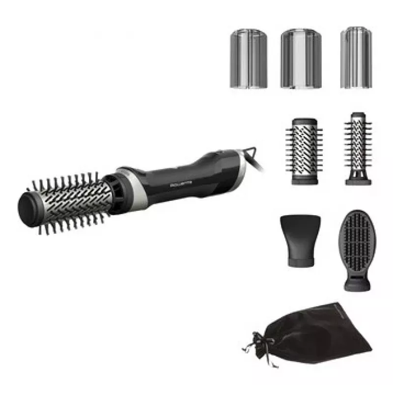 Rowenta Brush Activ UB9540F0 karšto oro šepetys plaukams, šiltai juoda, sidabrinė, 1000 W