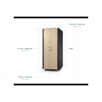 APC NetShelter Soundproof – 38U triukšmą izoliuojanti spinta (horizontali, 19 colių)