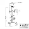 Grindinis TV stovas 37-70 colių baltas TVS-70T-02-W Gembird