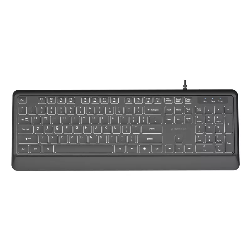 Multimedijos klaviatūra USB ENG/JUODA KB-UML-04 Gembird