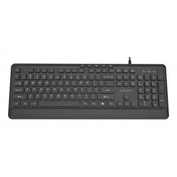 Klaviatūra multimedijos USB ENG/JUODA KB-MCH-05 Gembird