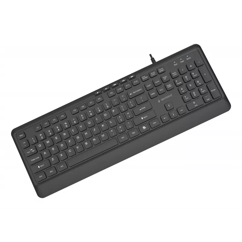 Klaviatūra multimedijos USB ENG/JUODA KB-MCH-05 Gembird