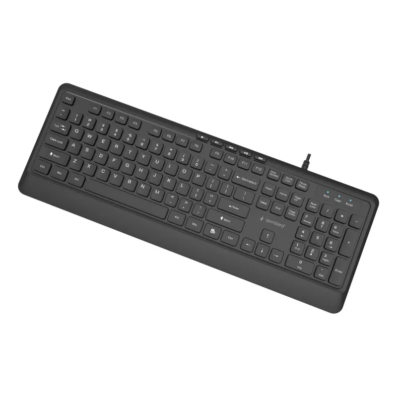 Klaviatūra multimedijos USB ENG/JUODA KB-MCH-05 Gembird