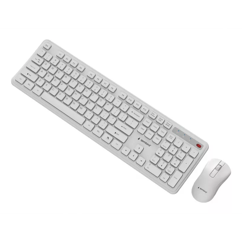 Belaidis klaviatūros ir pelės rinkinys Gembird KBS-WPS-01-W