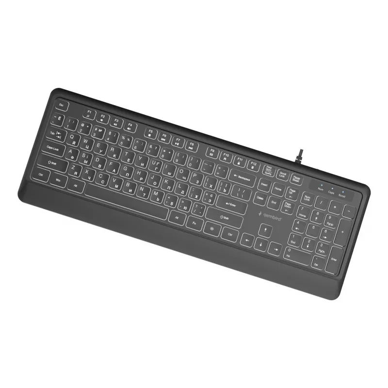 Gembird KB-UML-04-CYRL klaviatūra, multimedija, USB, juoda, kirilica