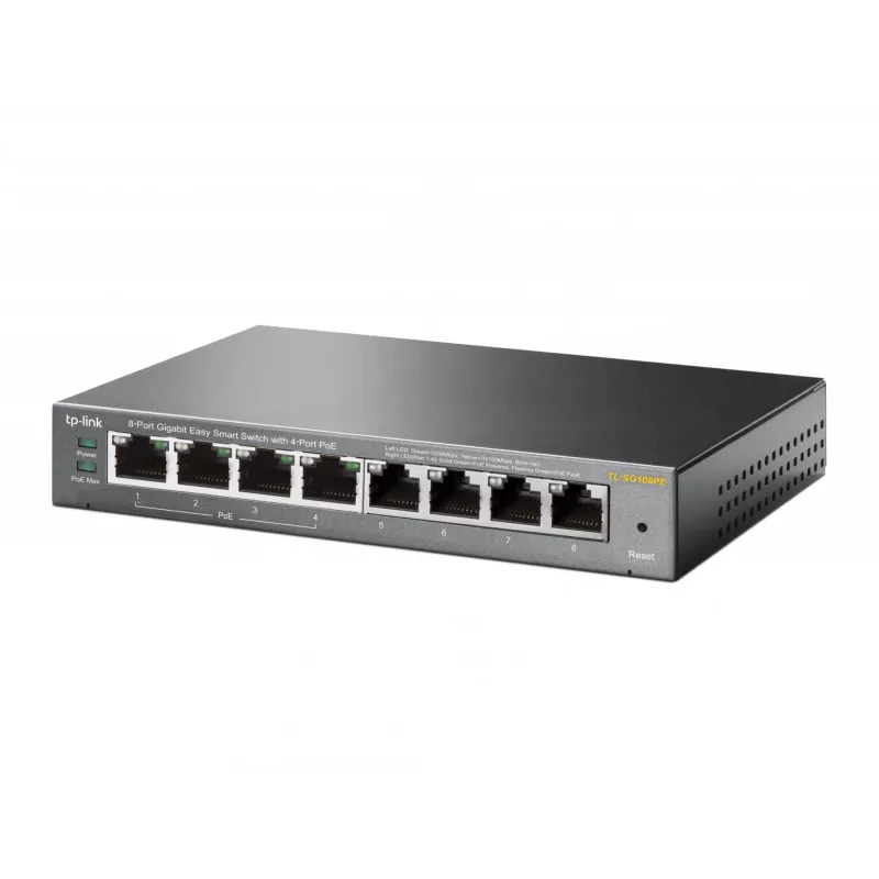 TP-Link 8 prievadų Gigabit Easy Smart valdomas L2 jungiklis su 4 PoE prievadais