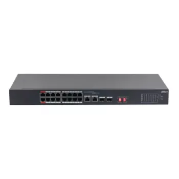 Dahua Technology PoE tinklo jungiklis S3218-16ET-135, nevaldomas L2, Gigabit Ethernet (10/100/1000), PoE, 1U, juodas