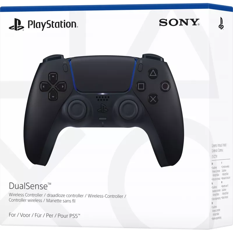 Sony DualSense™ belaidis valdiklis - Midnight Black, žaidimų pultas, Android, MAC, PC, PlayStation 5, iOS, parinkčių mygtukas, bendrinimo mygtukas, analoginis / skaitmeninis, įvairūs, belaidis