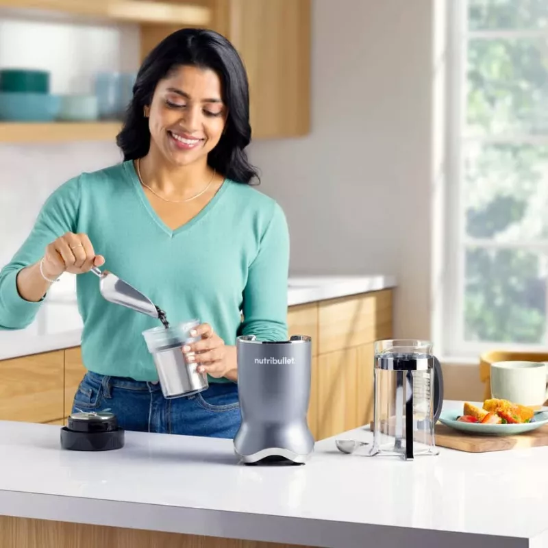 NutriBullet NB1224DG stalo blenderis 0,9 L 1200 W tamsiai pilkas