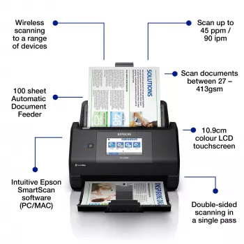 Epson WorkForce ES-590W lakštinis skaitytuvas 600 x 600 DPI A4 juodas