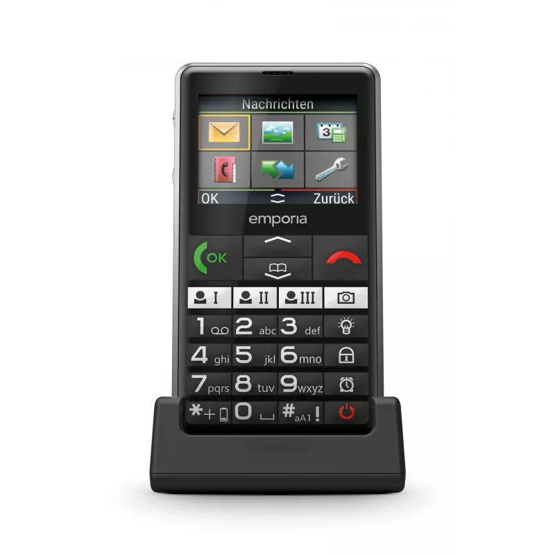 Emporia emporiaPURE-LTE 5,87 cm (2,31 colio) 107 g Juodas senjorų telefonas
