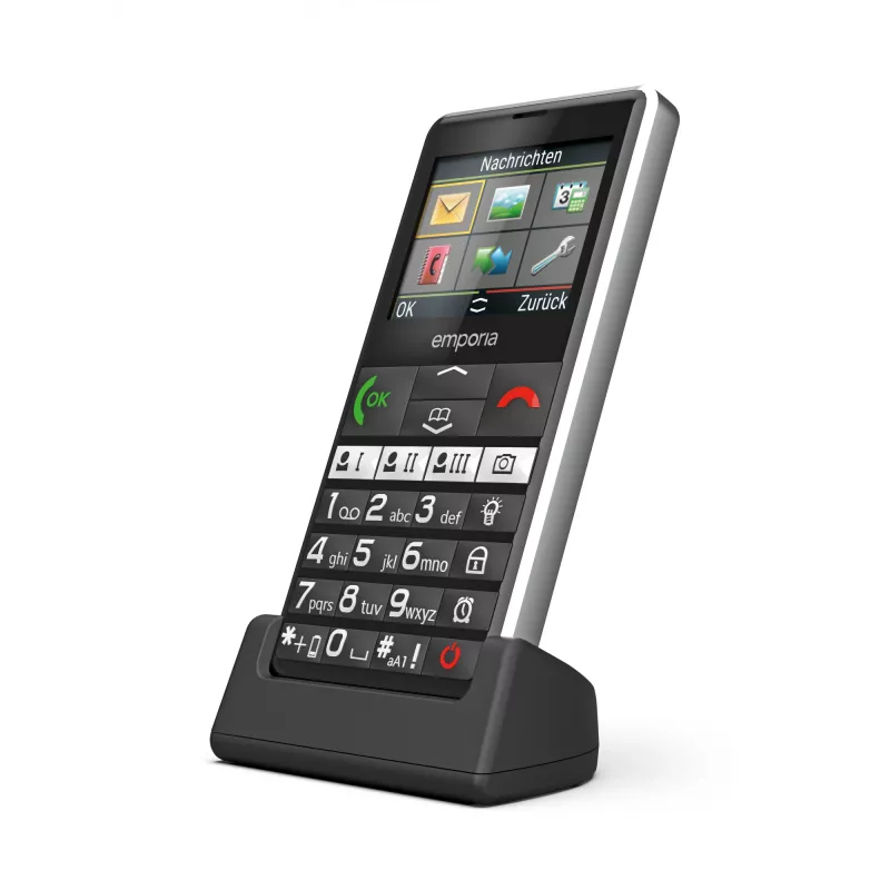Emporia emporiaPURE-LTE 5,87 cm (2,31 colio) 107 g Juodas senjorų telefonas