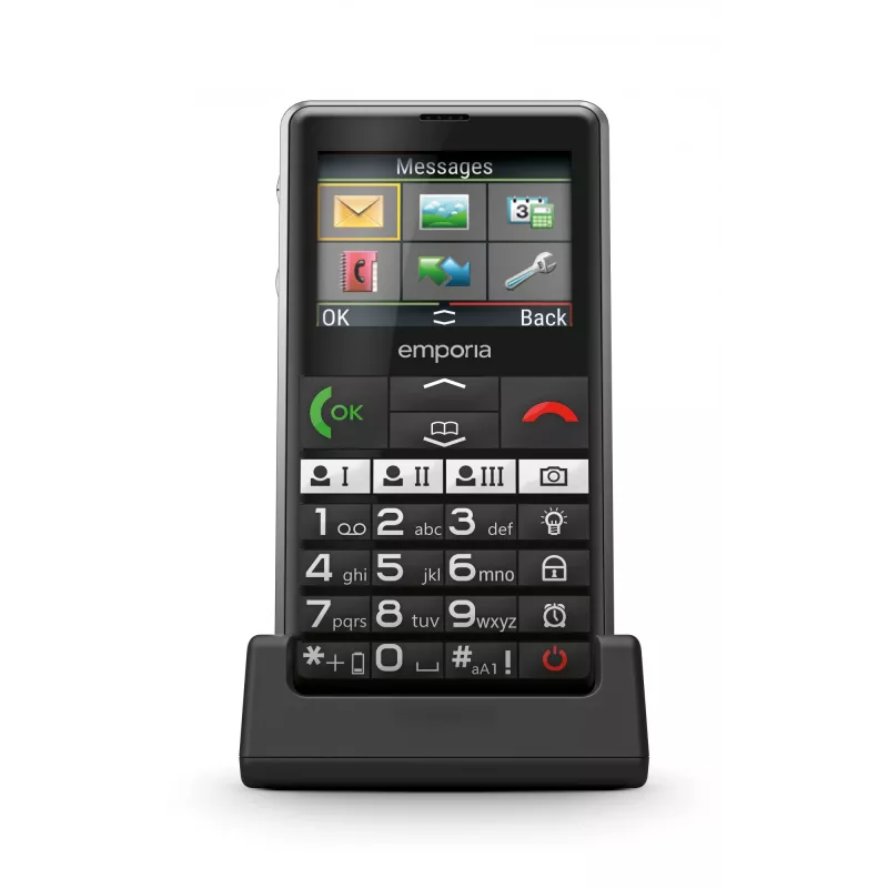 Emporia emporiaPURE-LTE 5,87 cm (2,31 colio) 107 g Juodas senjorų telefonas