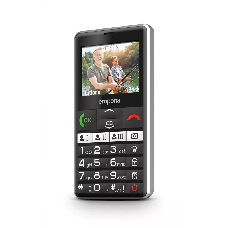 Emporia emporiaPURE-LTE 5,87 cm (2,31 colio) 107 g Juodas senjorų telefonas