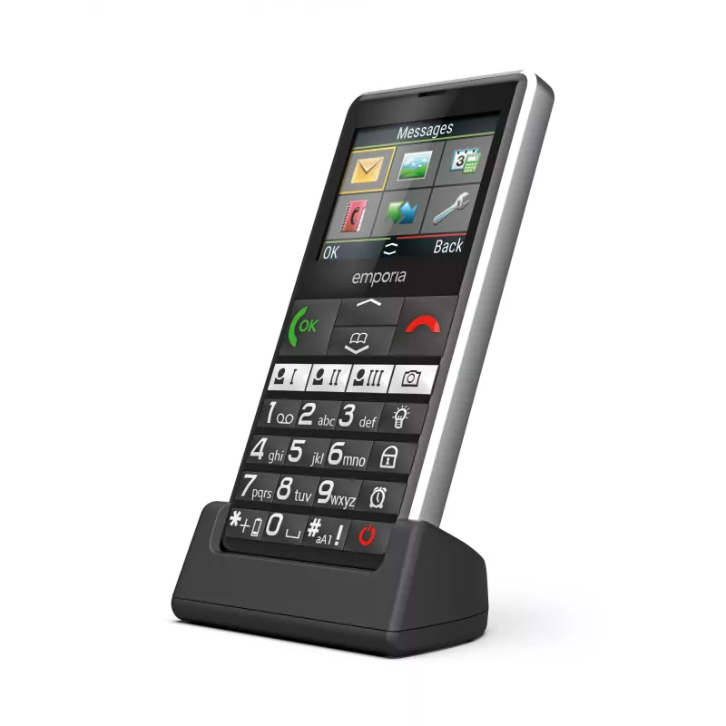 Emporia emporiaPURE-LTE 5,87 cm (2,31 colio) 107 g Juodas senjorų telefonas