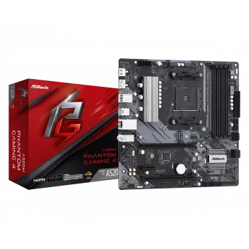 ASRock A520M PHANTOM GAMING 4 pagrindinė plokštė