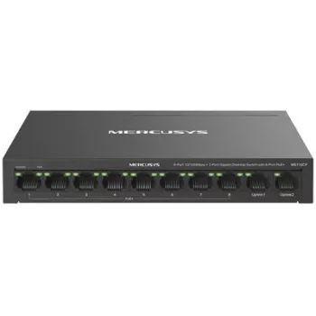 Mercusys MS110CP tinklo jungiklis su PoE palaikymu, juodas