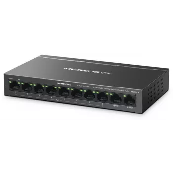 Mercusys MS110CP tinklo jungiklis su PoE palaikymu, juodas