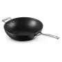 Le Creuset kietintas nelipnus wok 30 cm juodas/sidabrinis