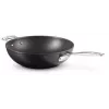 Le Creuset kietintas nelipnus wok 30 cm juodas/sidabrinis