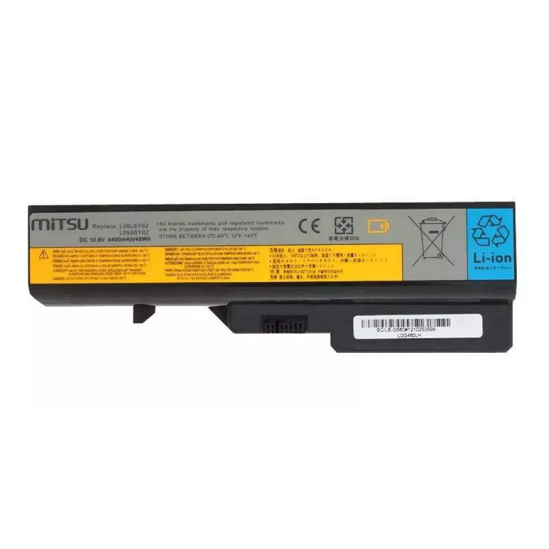 Baterija, skirta Lenovo IdeaPad G460, G560, 4400 mAh (48 Wh), 10,8–11,1 V