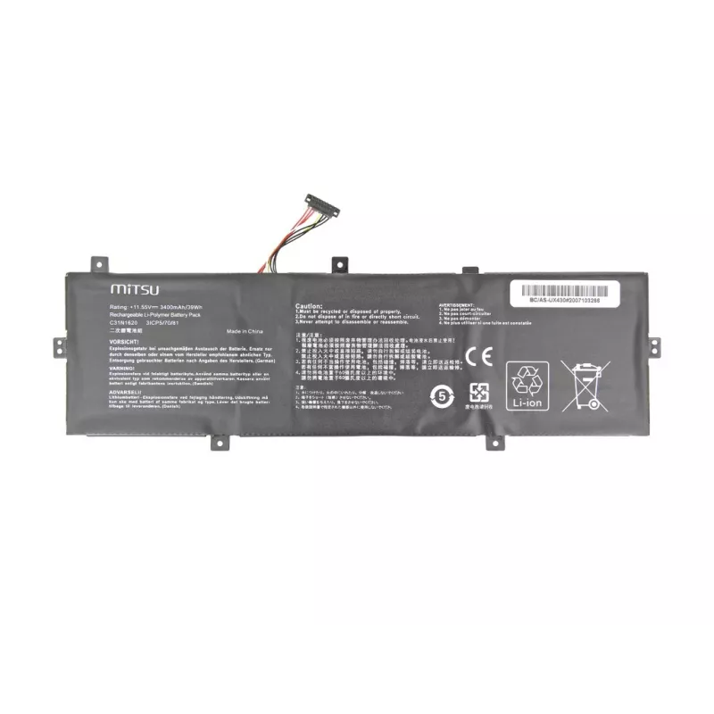Mitsu baterija, skirta ASUS UX430, 3400mAh (39Wh), 11.55V