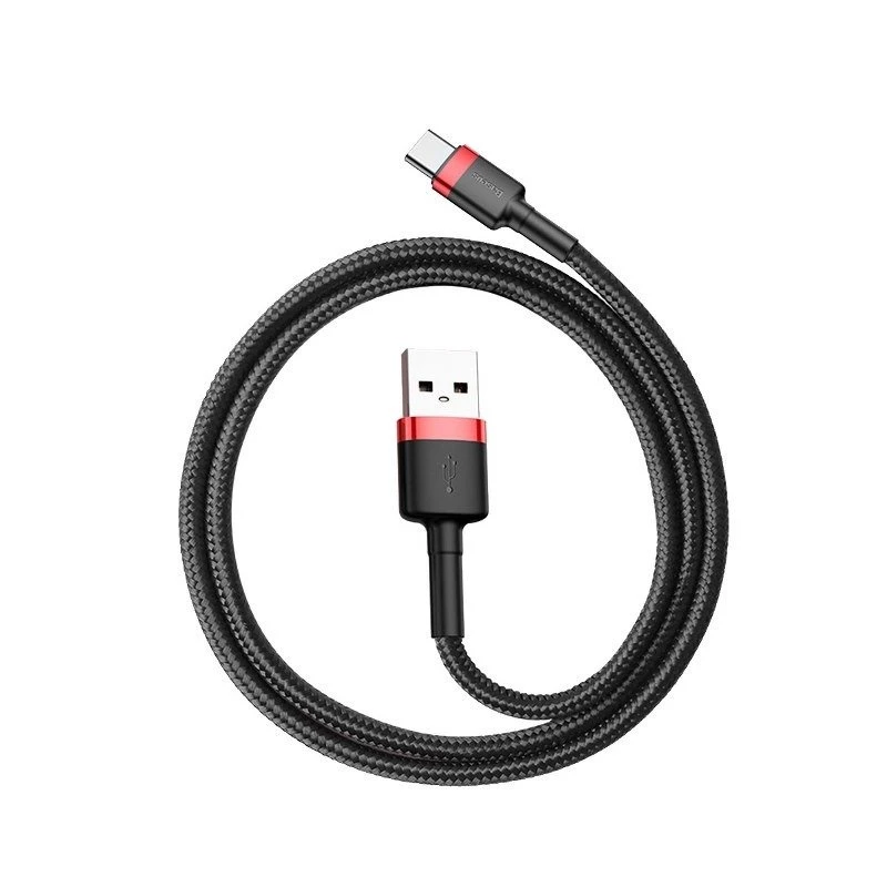 Baseus Cafule USB-C laidas 2A 3m (Juoda+Raudona)