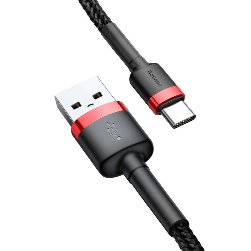 Baseus Cafule USB-C laidas 2A 3m (Juoda+Raudona)
