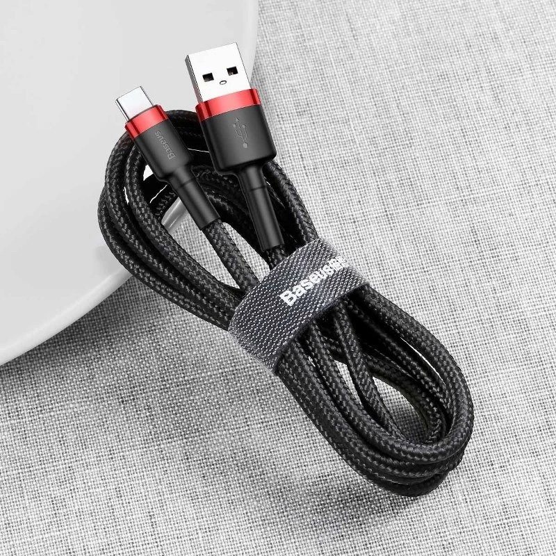 Baseus Cafule USB-C laidas 2A 3m (Juoda+Raudona)