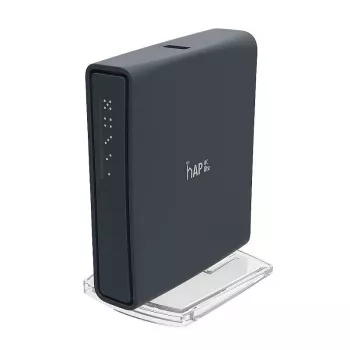 Mikrotik hAP ac lite bokštinis juodas su Power over Ethernet (PoE)