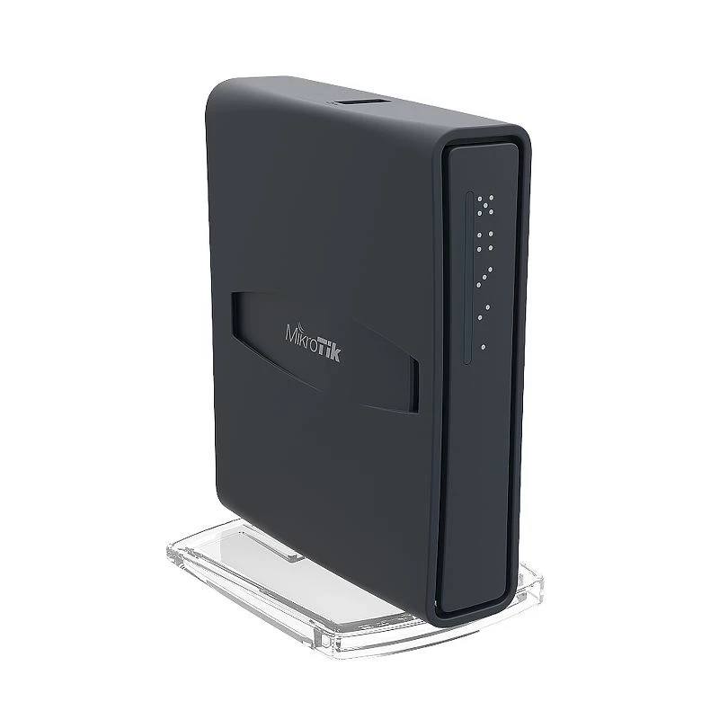 Mikrotik hAP ac lite bokštinis juodas su Power over Ethernet (PoE)